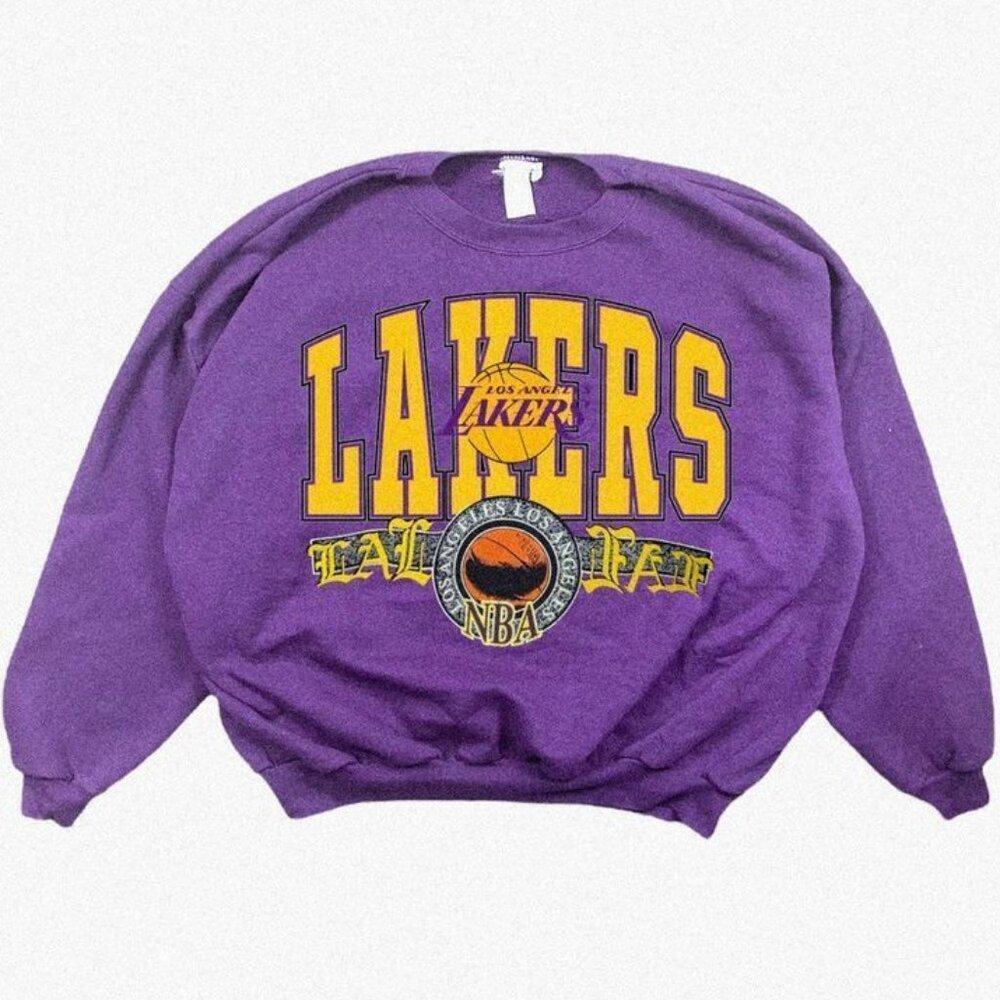 93 Purple La Lakers Crewneck Sweatshirt, Nba Los Angeles Lakers